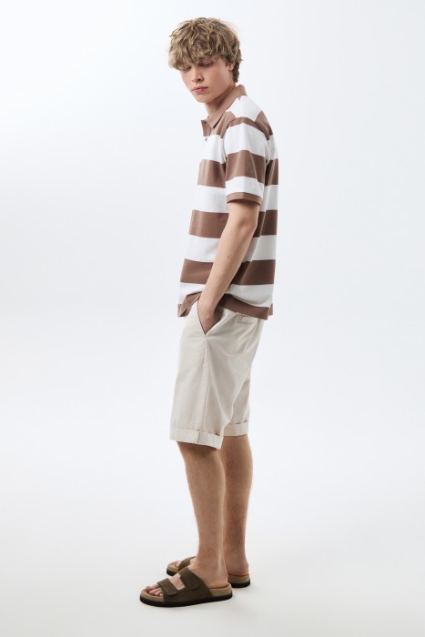 шорты из хлопка от бренда снежная королева вид слева