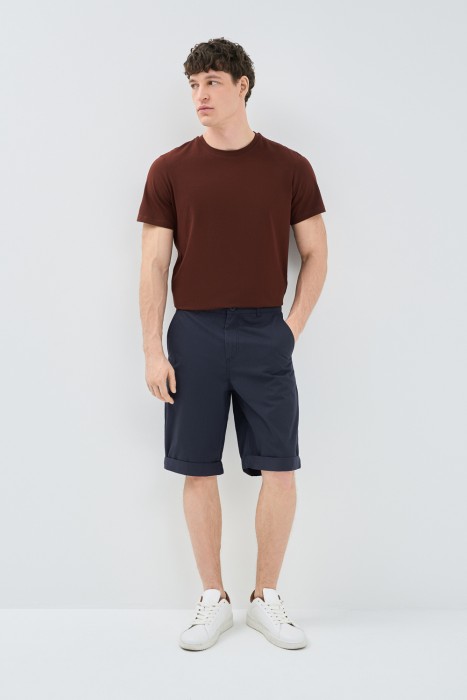 шорты из хлопка от бренда снежная королева вид слева