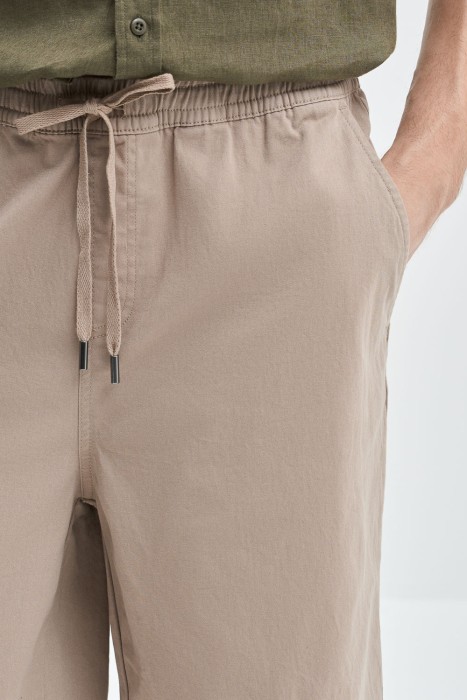 шорты из хлопка от бренда снежная королева вид слева