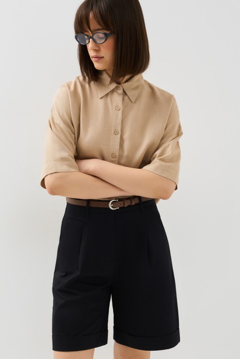 шорты из хлопка 755611003 фотография