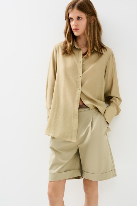 шорты из хлопка от бренда снежная королева вид слева