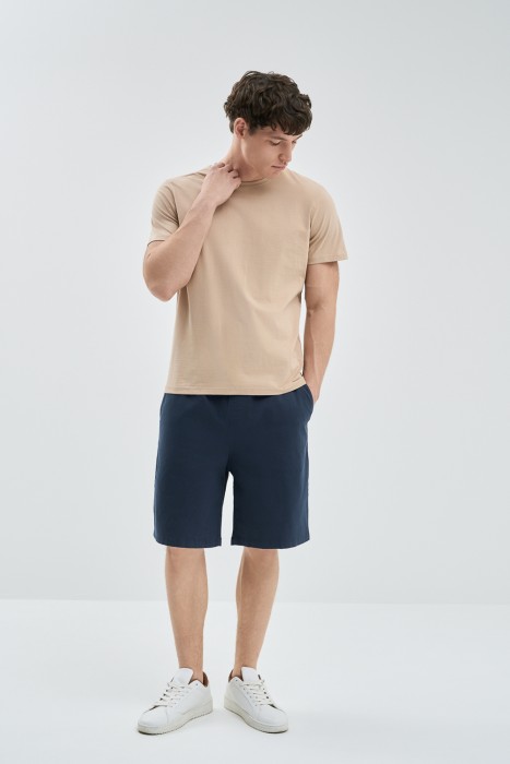 шорты из хлопка от бренда снежная королева вид слева