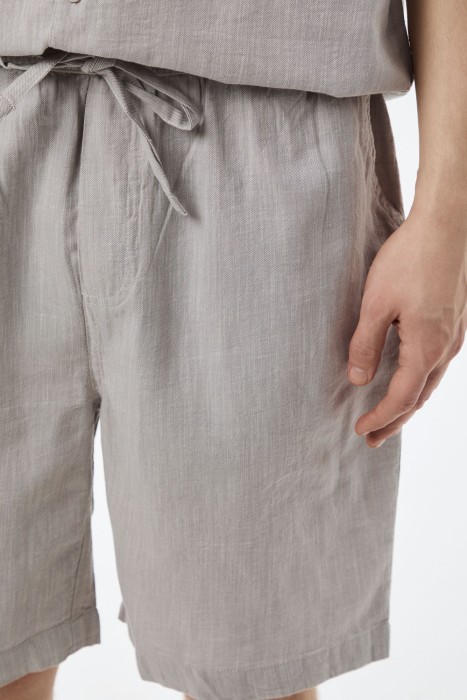 шорты из хлопка от бренда снежная королева вид слева