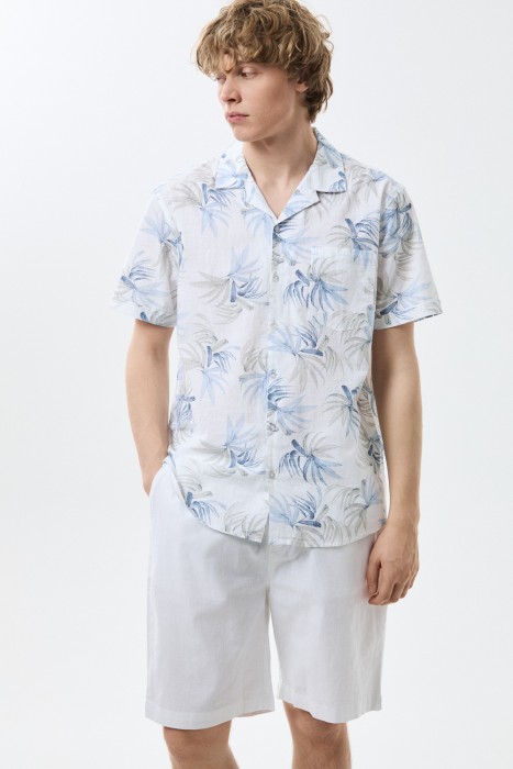 шорты из хлопка от бренда снежная королева вид слева