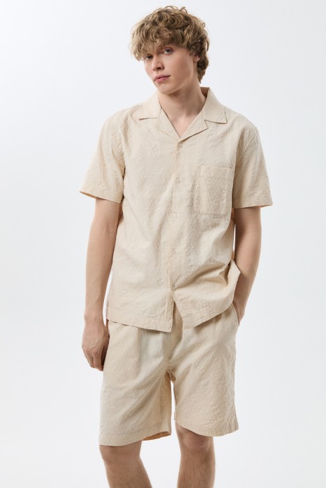 шорты из хлопка от бренда снежная королева вид слева