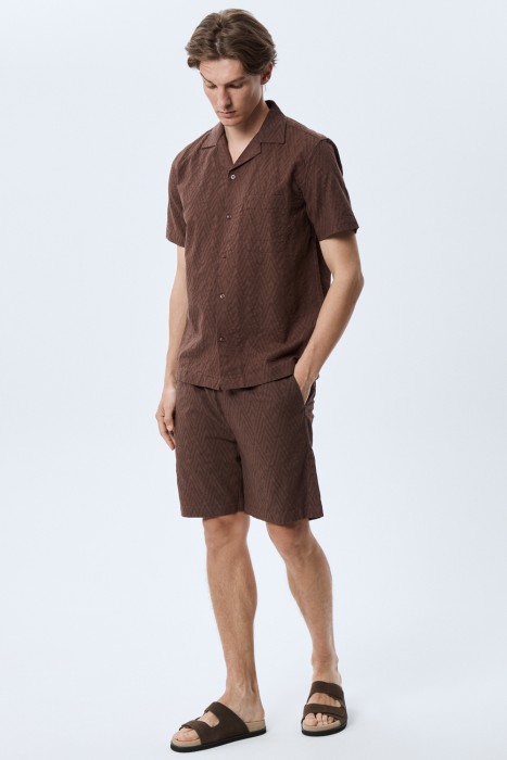 шорты из хлопка от бренда снежная королева вид слева