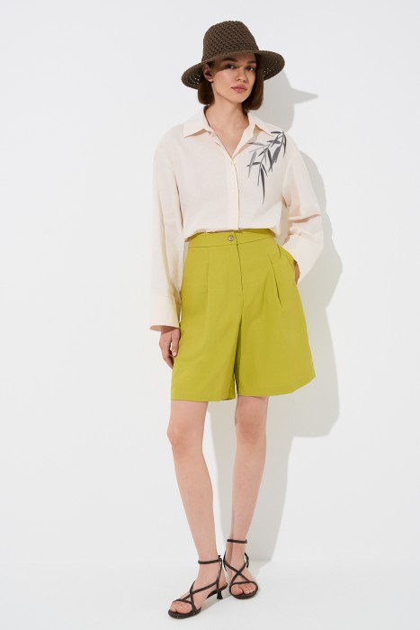 шорты из вискозы и льна 768762003 фотография