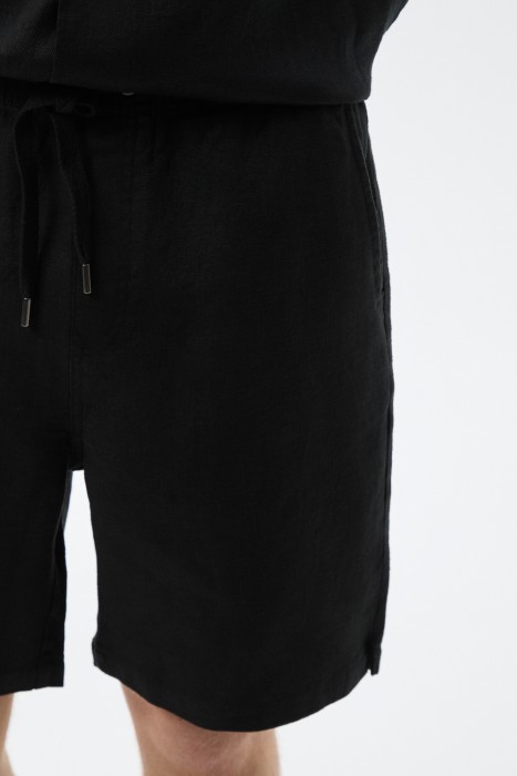 шорты изо льна от бренда снежная королева вид слева