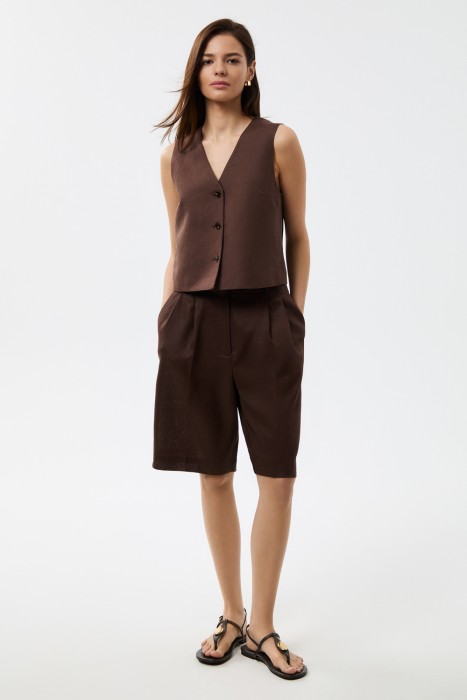 шорты изо льна 814062003 фотография