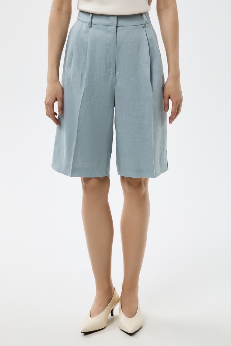 шорты изо льна от бренда снежная королева вид слева