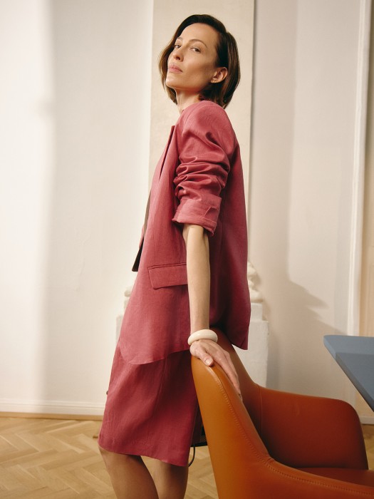 шорты изо льна от бренда снежная королева вид слева