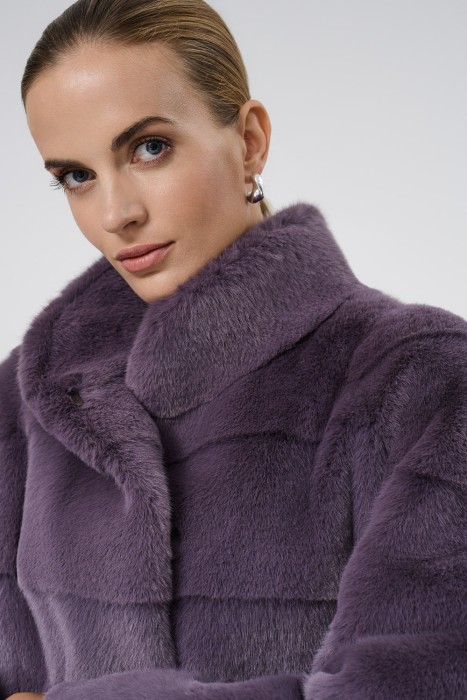 шуба из искусственного меха из россии вид сбоку