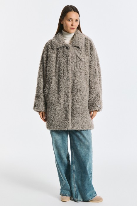 шуба из искусственного меха из россии вид сбоку