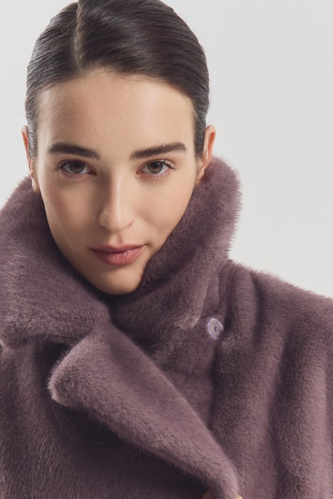 шуба из искусственного меха из россии вид сбоку