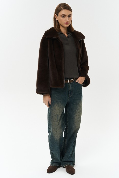 шуба из искусственного меха 791357003 фотография