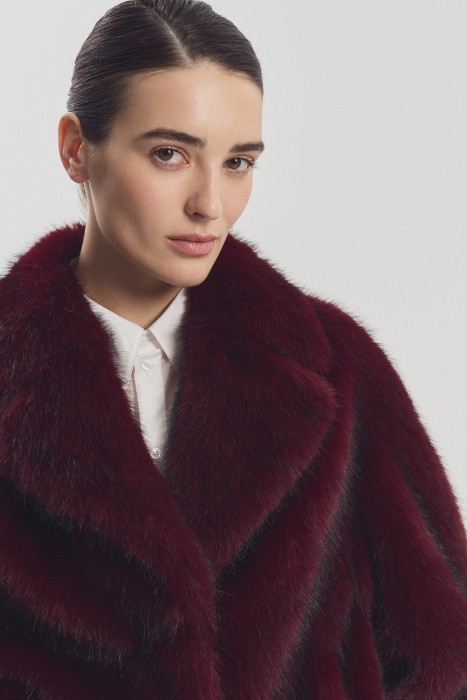 шуба из искусственного меха из россии вид сбоку