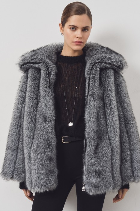 шуба из искусственного меха 804942003 фотография