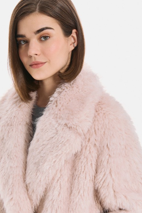 шуба из искусственного меха из россии вид сбоку