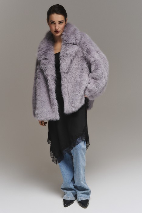 шуба из искусственного меха из россии вид сбоку