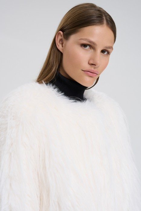 шуба из искусственного меха из россии вид сбоку