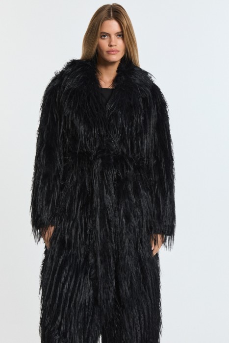 шуба из искусственного меха из россии вид сбоку