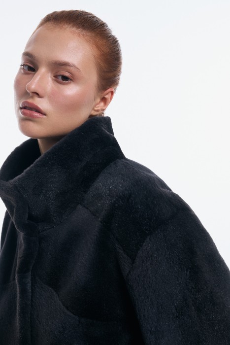 шуба из меха нутрии из россии вид сбоку