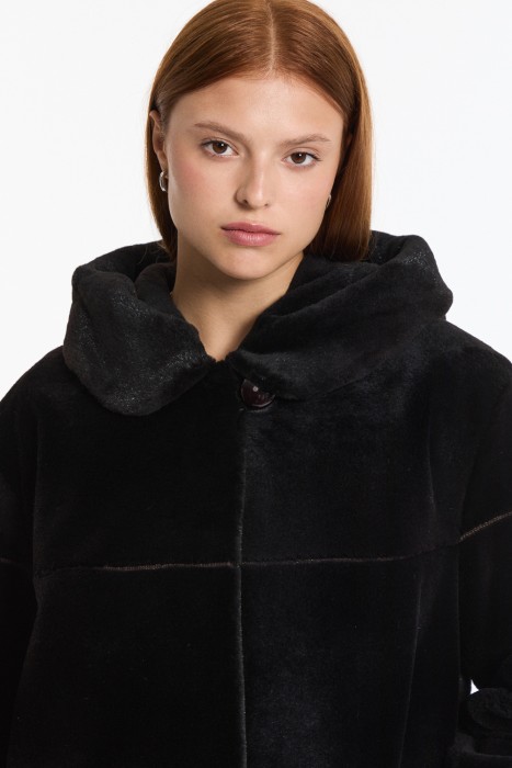 шуба из меха нутрии из россии вид сбоку