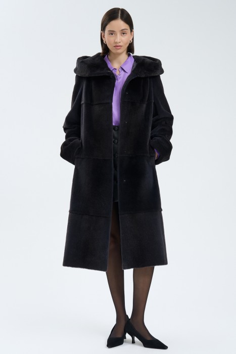 шуба из меха нутрии 725170003 фотография