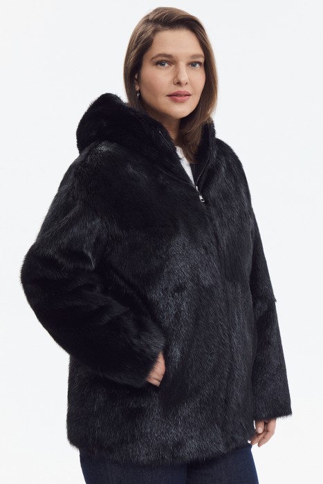 шуба из меха нутрии по цене 20390 руб вид справа