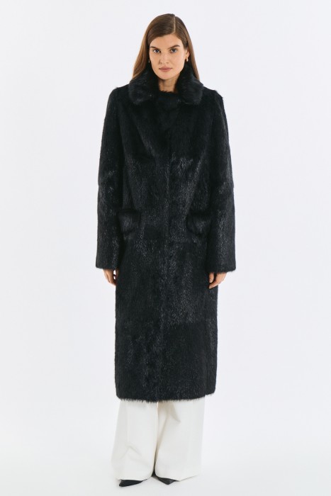 шуба из меха нутрии из россии вид сбоку
