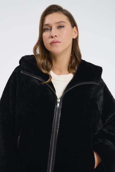 шуба из мутона из россии вид сбоку