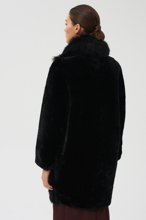 шуба из овчины из россии вид сбоку