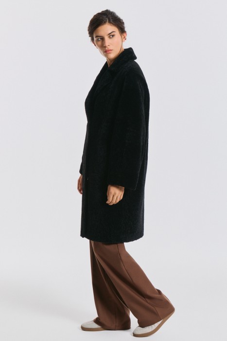 шуба из овчины из россии вид сбоку