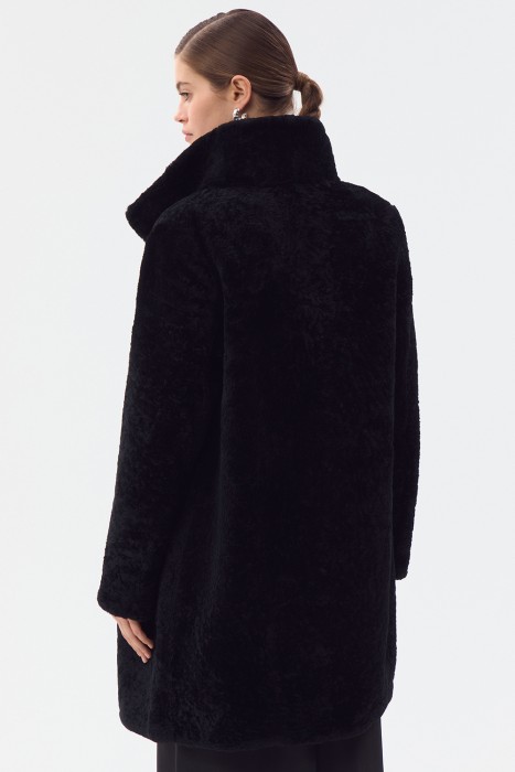 шуба из овчины из россии вид сбоку