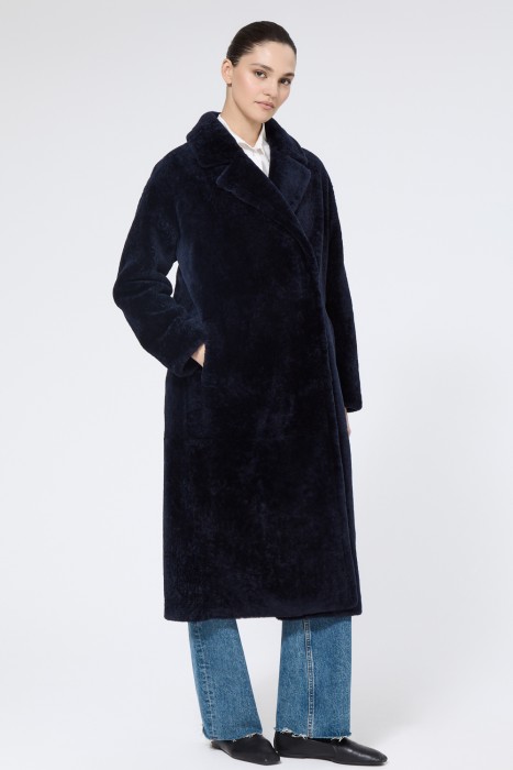 шуба из овчины из россии вид сбоку