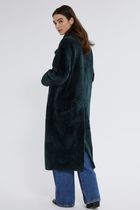 шуба из овчины из россии вид сбоку