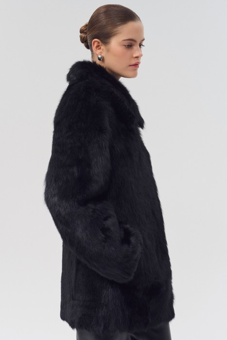 шуба из овчины из россии вид сбоку