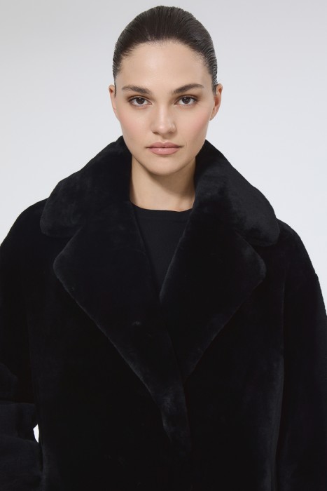 шуба из овчины из россии вид сбоку