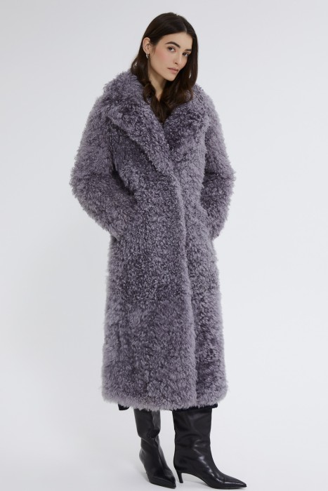 шуба из овчины из россии вид сбоку