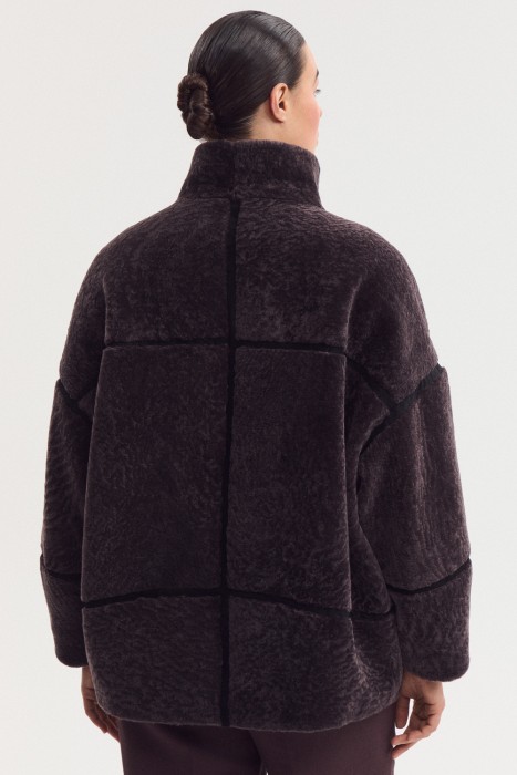 шуба из овчины из россии вид сбоку