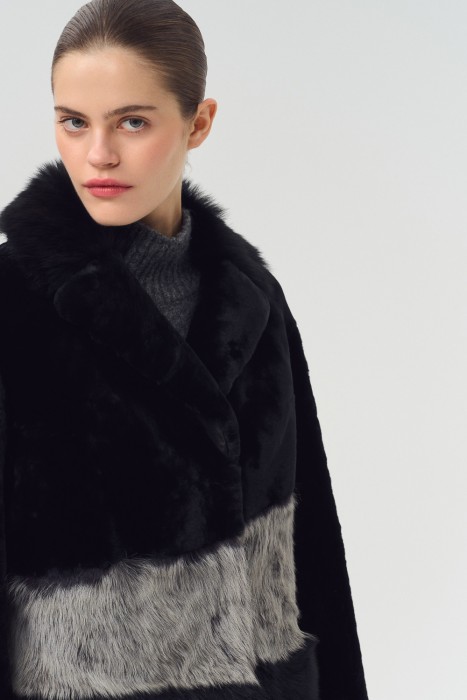 шуба из овчины из россии вид сбоку