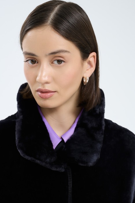 шуба из овчины из россии вид сбоку