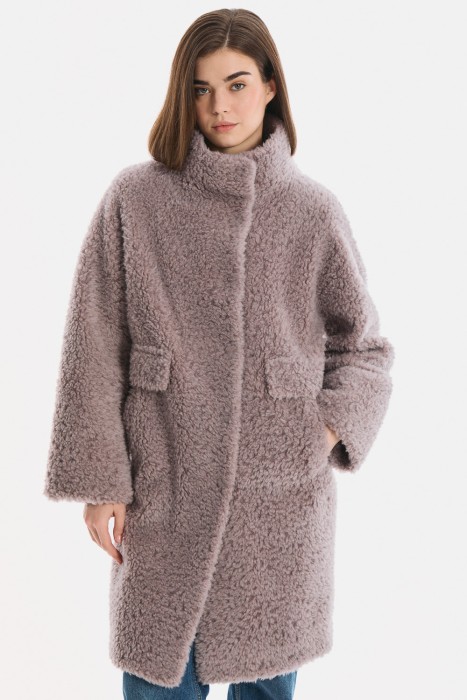 шуба из овечьей шерсти по цене 9780 руб вид справа