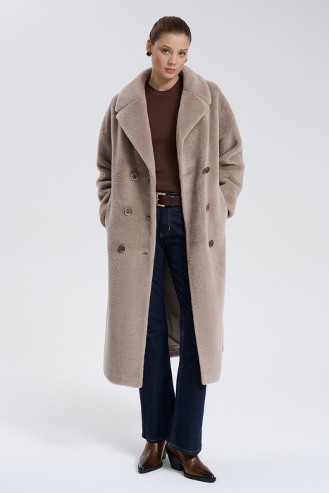 шуба из овечьей шерсти 733626003 фотография