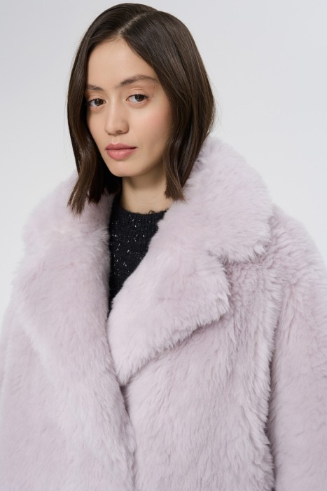 шуба из овечьей шерсти из россии вид сбоку