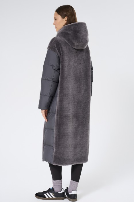 шуба из овечьей шерсти по цене 15830 руб вид справа