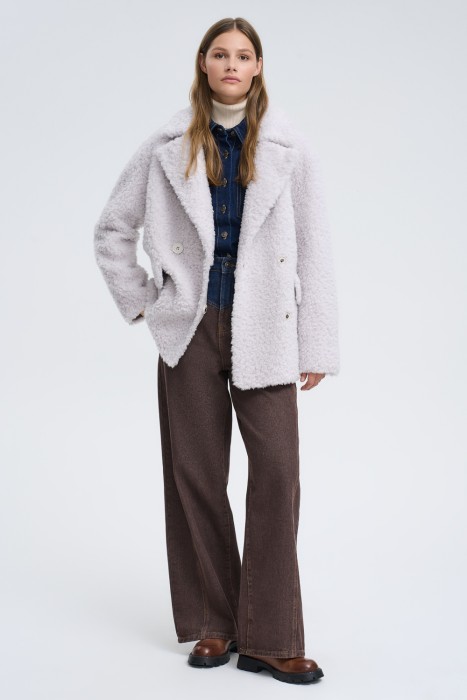 шуба из овечьей шерсти 732615003 фотография