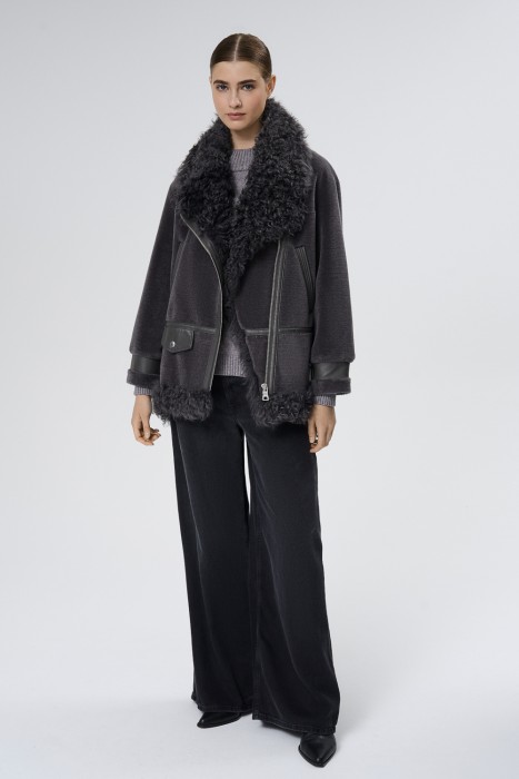 шуба из овечьей шерсти 733630003 фотография