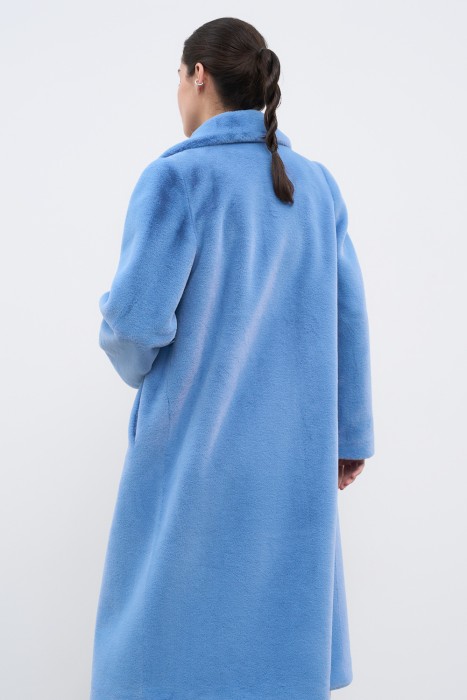 шуба из шерсти кролика по цене 15490 руб вид справа