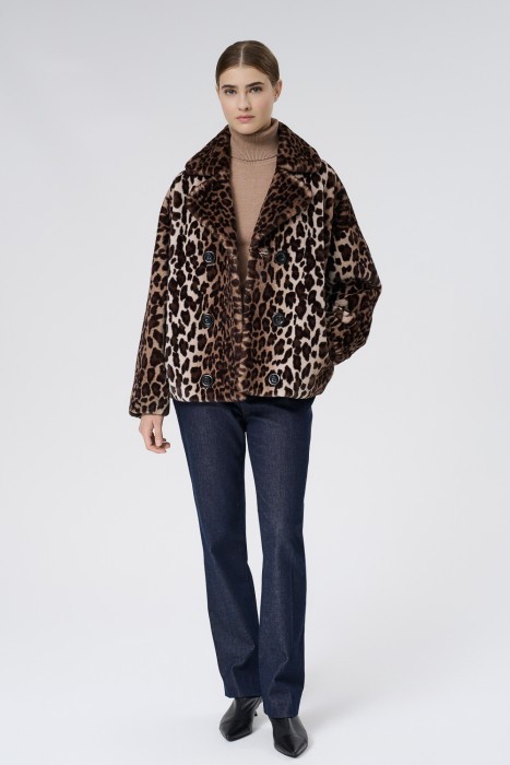 шуба из шерсти кролика 724040003 фотография